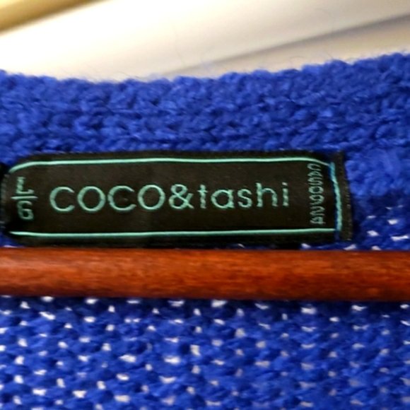 Open front blue cardigan. Very soft. - Picture 3 of 3